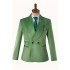 Dominic Green Velvet Shawl Lapel Double Breasted Wedding Suit for Groom
