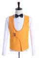 Hunter Newest Yellow Three Pieces Peaked Lapel Slim Fit Men Suits