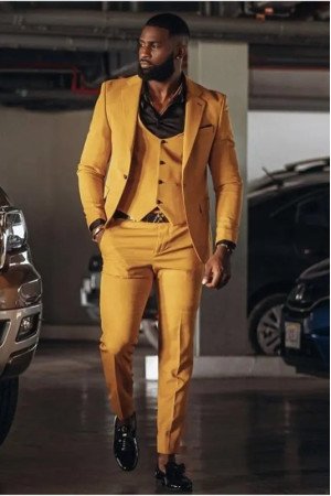Bryan Modern Yellow Three Pieces Bespoke Best Fitted Prom Men Suits Bryan Modern Yellow Three Pieces Bespoke Best Fitted Prom Men Suits
