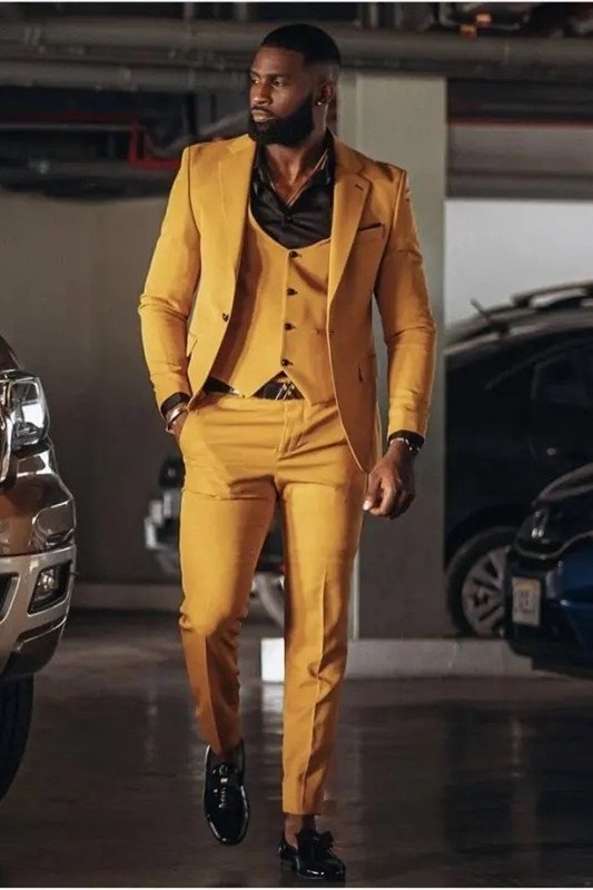 Bryan Modern Yellow Three Pieces Bespoke Best Fitted Prom Men Suits Bryan Modern Yellow Three Pieces Bespoke Best Fitted Prom Men Suits