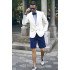 Jaden Summer Simple White Modern Men Suit with Short Pants