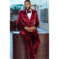 Blake Stylish Bespoke Velvet Double Breasted Peaked Lapel Men Suit Blake Stylish Bespoke Velvet Double Breasted Peaked Lapel Men Suit