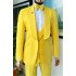 Noah Yellow Three Pieces Shawl Lapel Slim Fit Men Suit for Groom