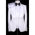 Richard White Jacquard Fashion Three Pieces Slim Fit Men Suits for Wedding