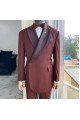 Cooper New Arrival Burgundy Best Fitted Men Suits for Party