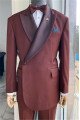 Cooper New Arrival Burgundy Best Fitted Men Suits for Party