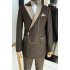 Caden Coffee Fashion One Button Peaked Lapel Bespoke Men Suit