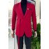 Miguel Red Peaked Lapel Bespoke Slim Fit Men Suit with Side Belt