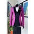 Steven Purple Three Pieces Fashion Peaked Lapel Best Fitted Men Suits