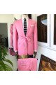 Steven Stylish Pink One Button Peaked Lapel Two Pieces Men Suit for Prom