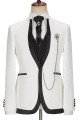 Antonio Fashion White Jacquard Three Pieces Best Slim Men Suit