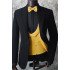 Jackson Trendy Three Pieces Black Peaked Lapel Men Suits for Prom
