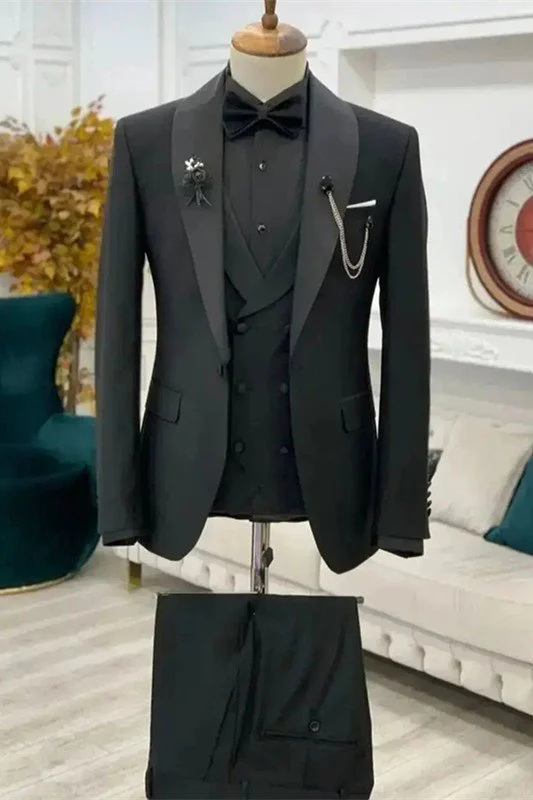 Gentle Three Piece Shawl Lapel Wedding Suits for Men main image 1