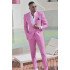 Michael Light Purple One Button Peaked Lapel Prom Men Suit