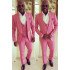 Ethan Pink Shawl Lapel Three Pieces Best Fitted Men Suit