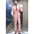 Joshua Classic Pink Notched Lapel Bespoke Men Suit for Prom