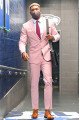 Joshua Classic Pink Notched Lapel Bespoke Men Suit for Prom