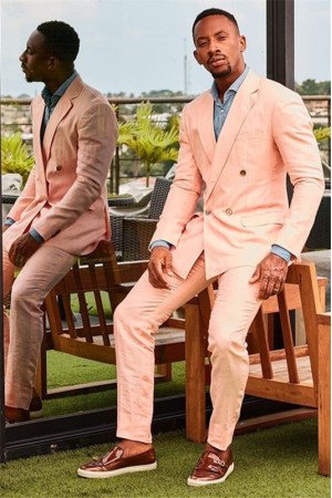 Anthony Double Breasted Fashion Notched Lapel Men Suit Anthony Double Breasted Fashion Notched Lapel Men Suit