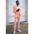 Gorgeous Fashion Peach Two Pieces Slim Fit Men Suit