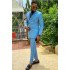 Joseph Blue Double Breasted Slim Fit Peaked Lapel Men Suit