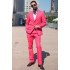 Aiden Fushcia TwoPieces Slim Fit Fashion Men Suit