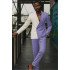 Angel  White and Lavender Double Breasted Slim Men Suit for Prom