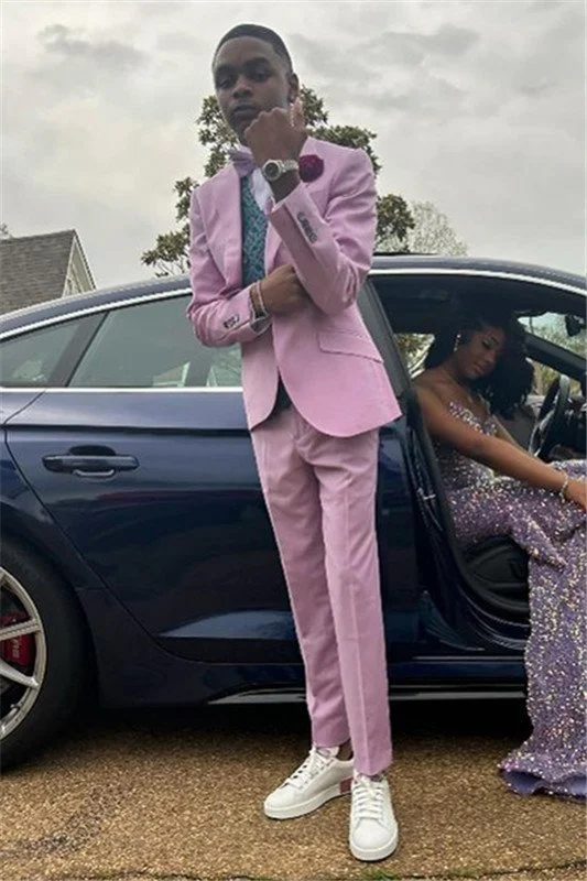 Daniel Trendy Pink Two Pieces Notched Lapel Bespoke Slim Prom Suits Daniel Trendy Pink Two Pieces Notched Lapel Bespoke Slim Prom Suits