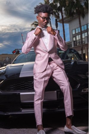 New Arrival Matthew Pink Fashion Jacquard Shawl Lapel Prom Suits New Arrival Matthew Pink Fashion Jacquard Shawl Lapel Prom Suits