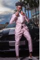 New Arrival Matthew Pink Fashion Jacquard Shawl Lapel Prom Suits