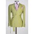 Modern Green Slim Fit Bespoke Prom Suit with Belt