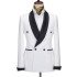 Latest White Double Breasted Shawl Lapel Best Fitted Wedding Suits