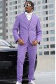 Daniel New Arrival Purple Fashion Three Pieces Bespoke Prom Suits
