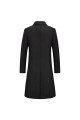 Aaron Black Slim Fit Notched Lapel Mens Winter Coat