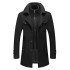 Abbott Chic Black Notched Lapel Winter Coat