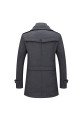 Aaron Dark Gray Nothced Lapel Close Fitting Winter Coat