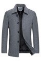 Abbott Simple Gray Single Breasted Winter Coat