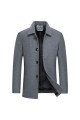 Abbott Simple Gray Single Breasted Winter Coat