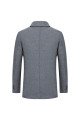 Abbott Simple Gray Single Breasted Winter Coat