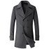 Abdul Bespoke Dark Gray Double Breated Winter Coat