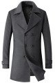 Abdul Bespoke Dark Gray Double Breated Winter Coat