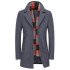 Abel Formal Dark Gray Notched Lapel Winter Coat