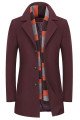 Abel Special Burgundy Notched Lapel Winter Coat