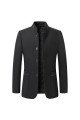 Abner Glamorous Black Stand Collar Winter Coat