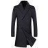 Abner Black Peaked Lapel Double Breasted New Arrival Winter Coat