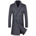Abner Dark Gray Double Breasted Peaked Lapel Winter Coat