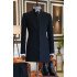 Adam Black Stand Collar Close Fitting Bespoke Winter Coat