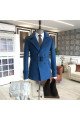 Aidan Fashion Dark Blue Notched Lapel Winter Coat