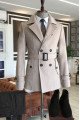 Aiden Modern Khaki Notcehd Lapel Winter Coat