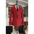 Alan Stylish Red Notched Lapel Winter Coat
