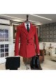 Alan Stylish Red Notched Lapel Winter Coat